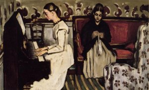 Young Girl at the Piano - Overture to Tannhauser by Oil Painting Reproduction