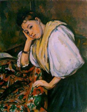 Young Italian Girl Resting on Her Elbow by Oil Painting Reproduction